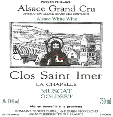 Clos Saint Imer La Chapelle Goldert Muscat Bottle