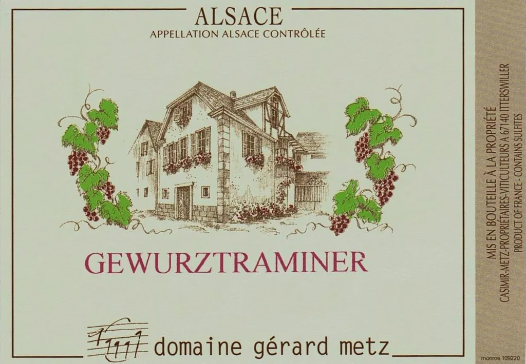 Gewurztraminer Bottle