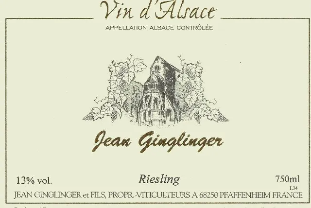 Alsace Riesling Bottle