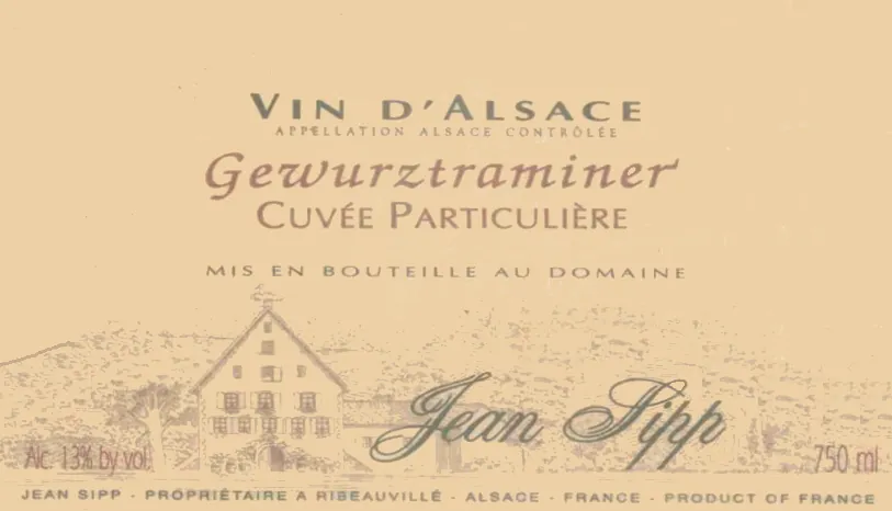 Cuvee Particuliere Gewurztraminer Bottle