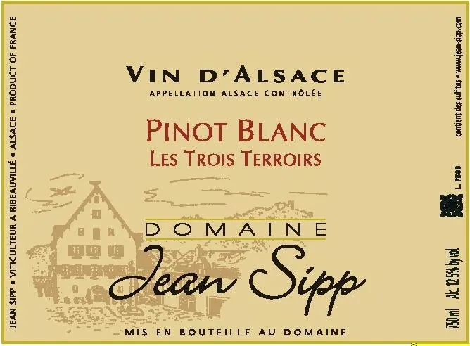 Les Trois Terroirs Pinot Blanc Bottle