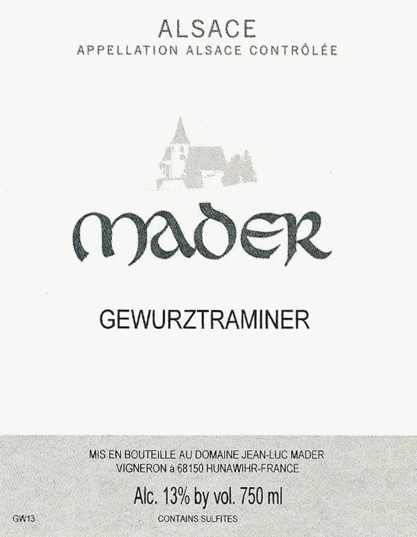Alsace Gewurztraminer Bottle