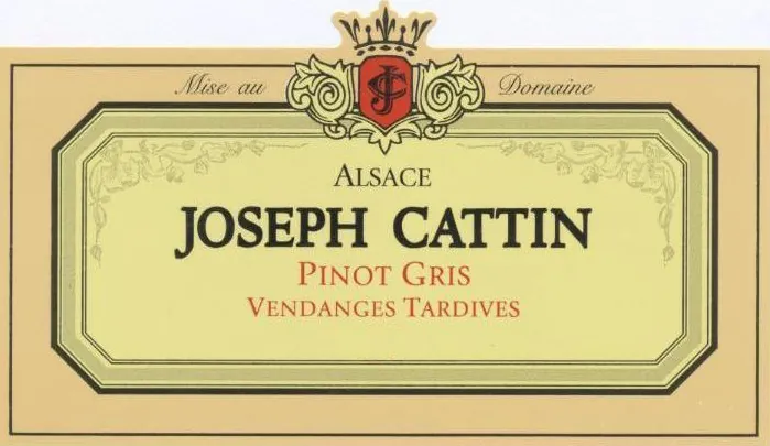 Vendanges Tardives Pinot Gris Bottle
