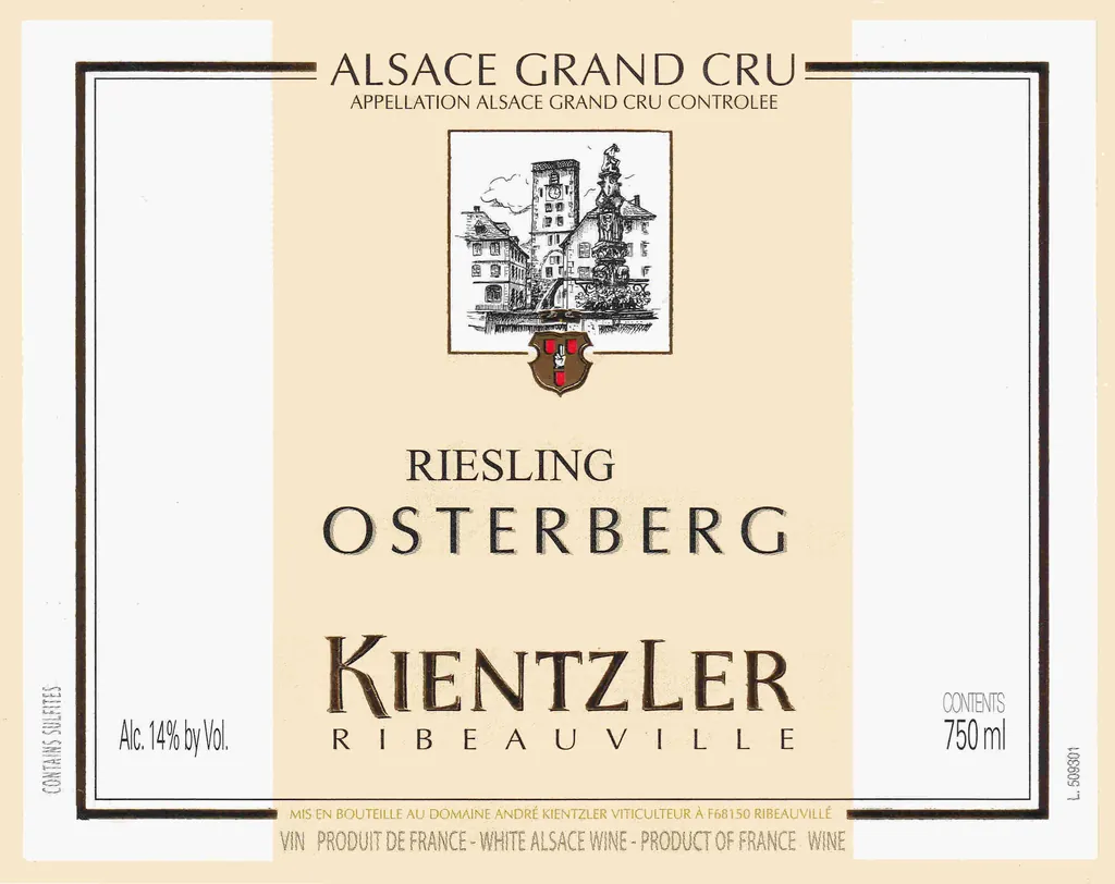 Grand Cru Osterberg Riesling Bottle