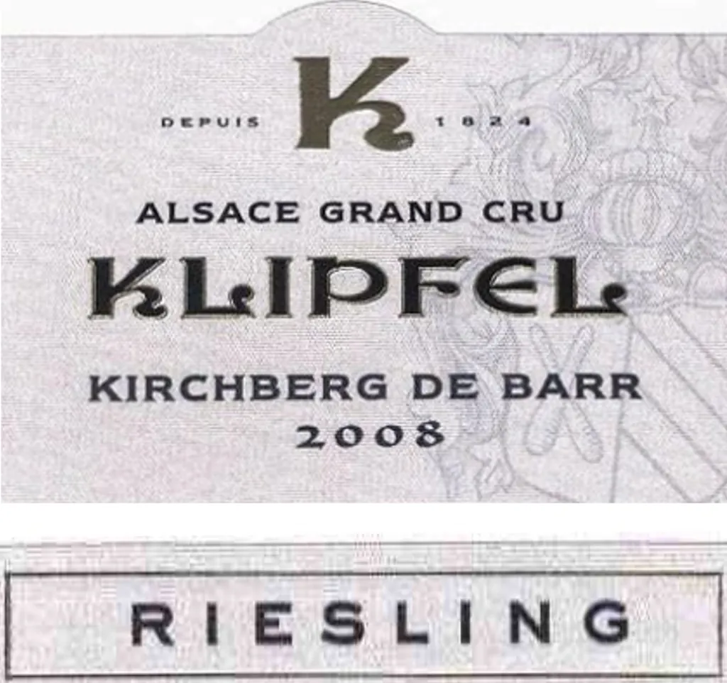 Kirchberg de Barr Riesling Bottle