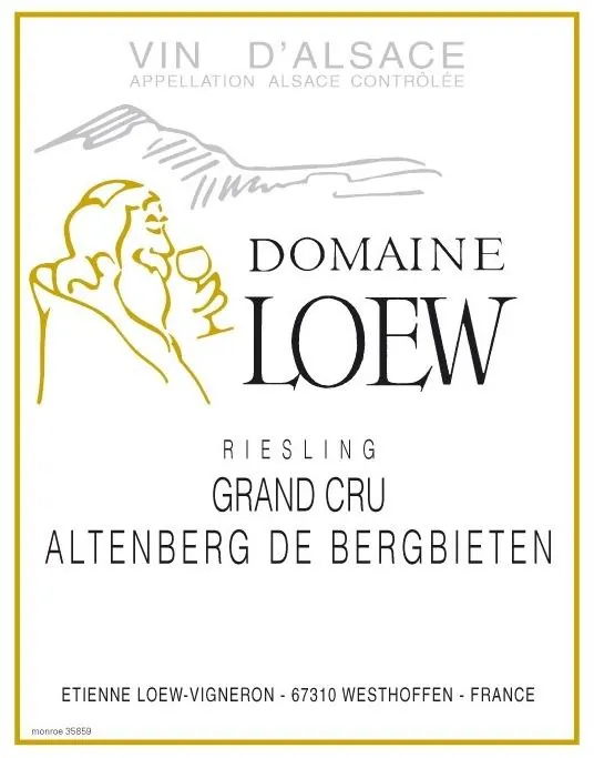 Alsace Altenberg de Bergbieten Grand Cru Riesling Bottle