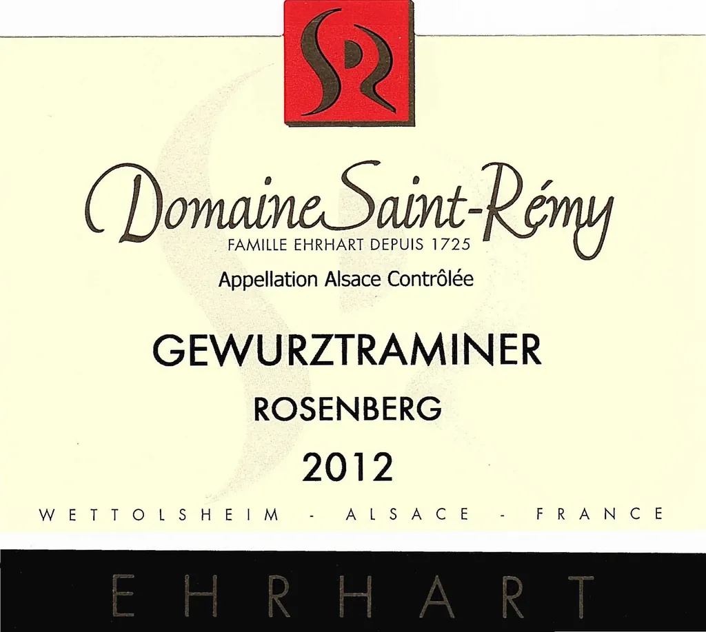 Rosenberg Gewurztraminer Bottle