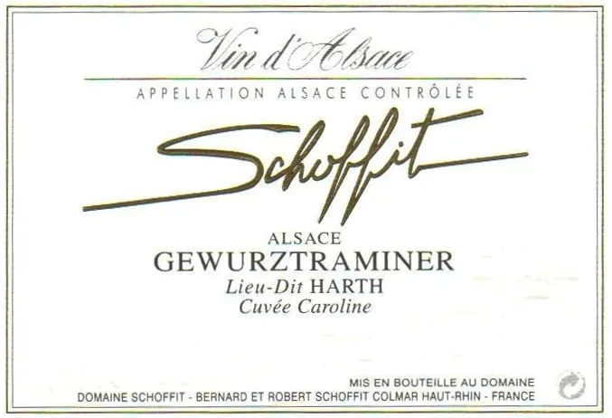 Harth Cuvee Caroline Gewurztraminer Bottle