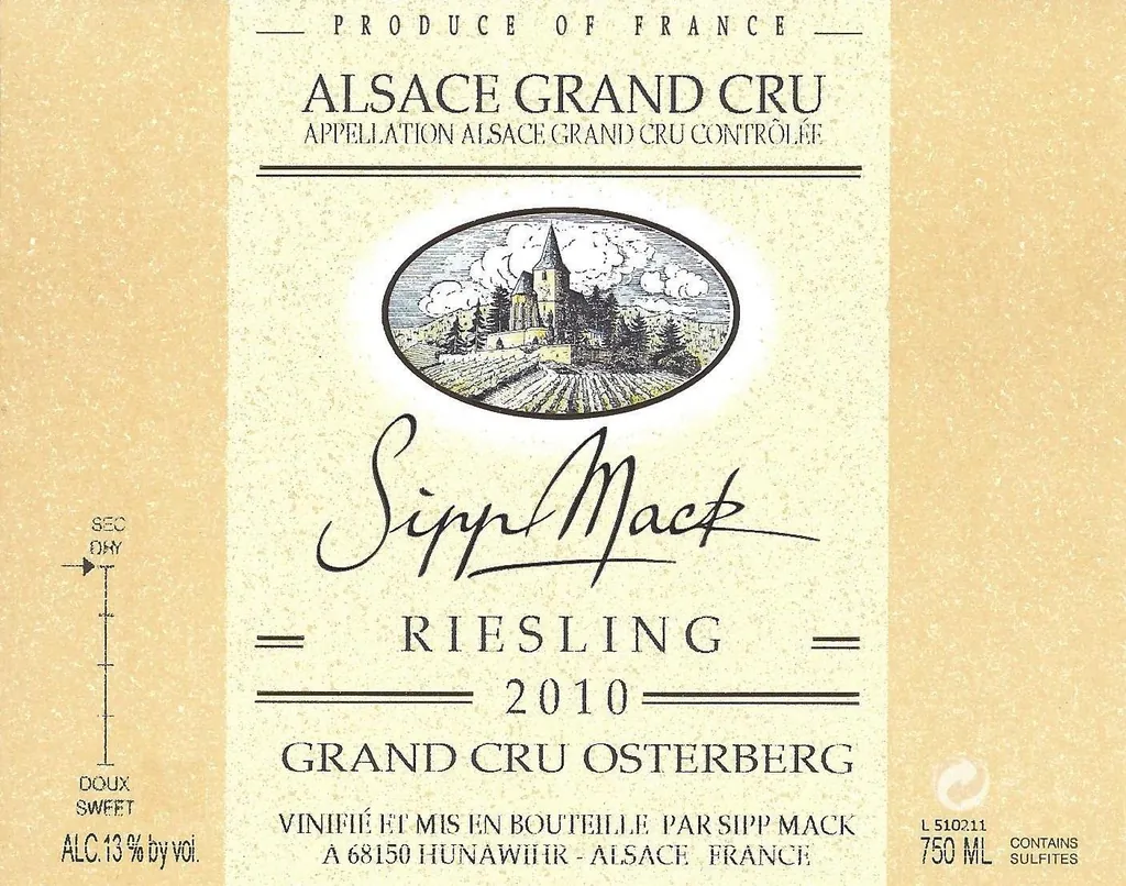 Osterberg Alsace Grand Cru Riesling Bottle