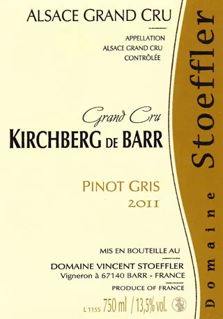 Alsace Kirchberg de Barr Pinot Gris Grand Cru Bottle