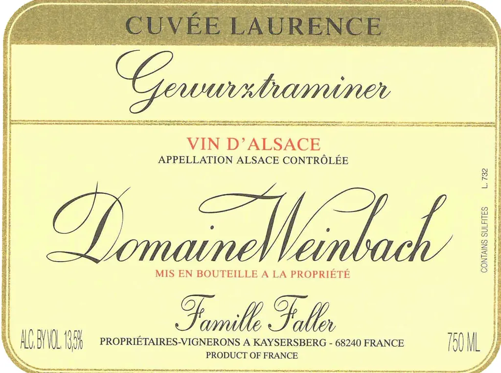 Cuvee Laurence Gewurztraminer Bottle