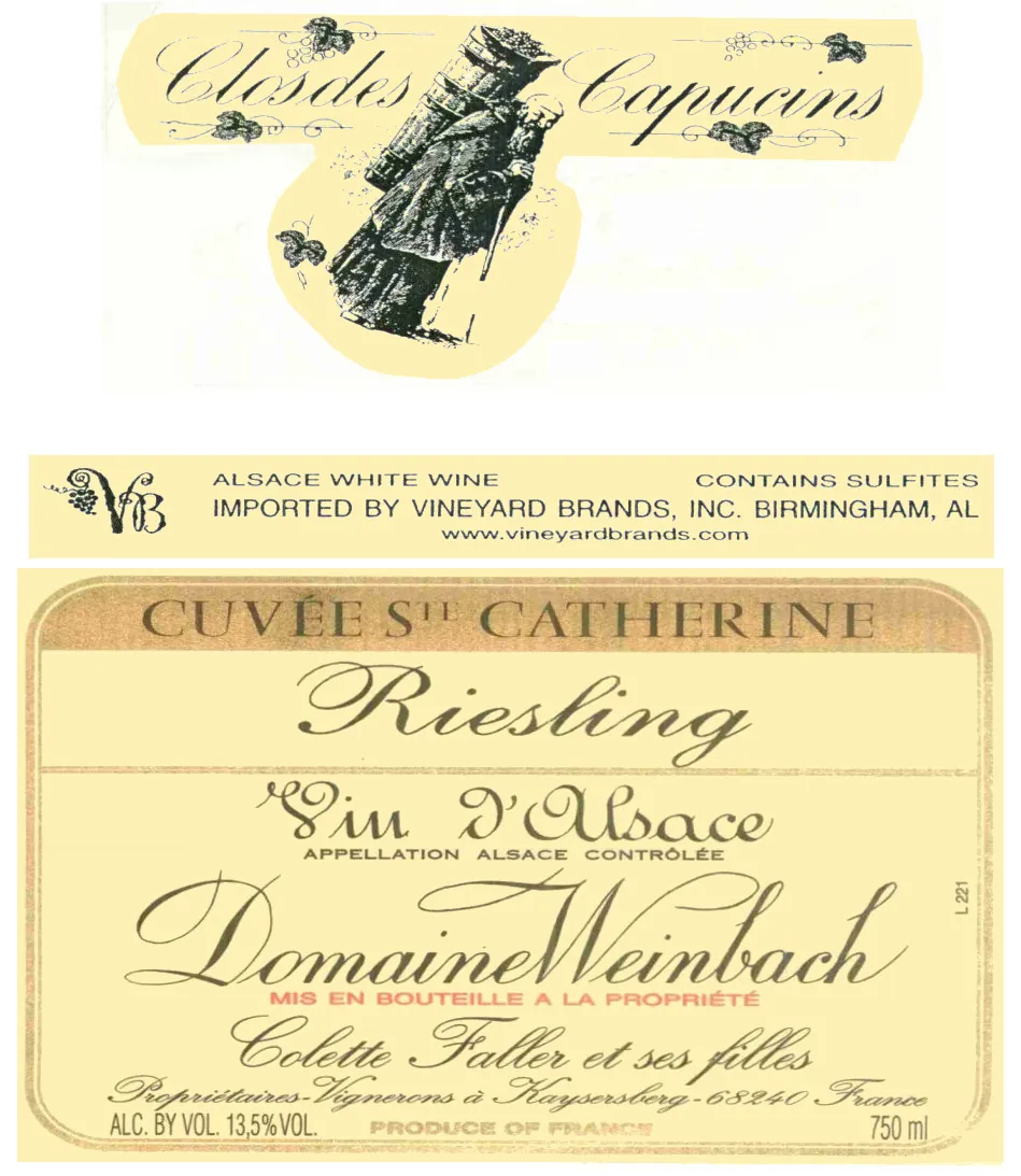 Cuvee Sainte Catherine Riesling Bottle