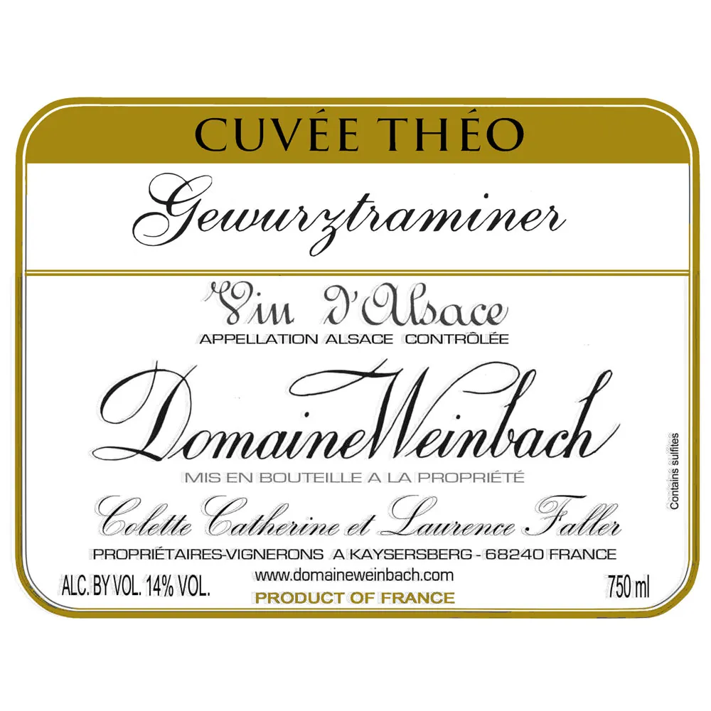 Cuvee Theo Clos de Capucins Gewurztraminer Bottle