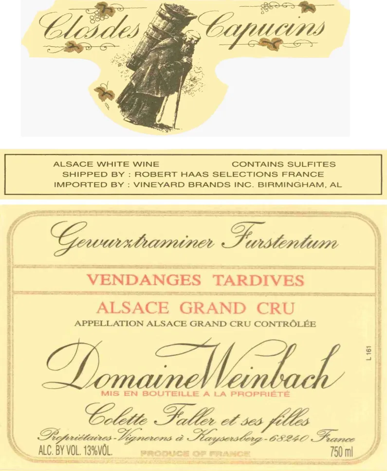 Furstentum Vendages Tardives Gewurztraminer Bottle