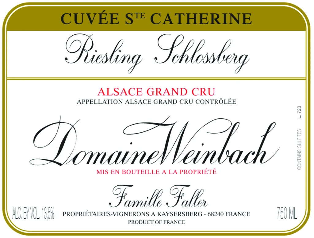 Schlossberg Cuvee Sainte Catherine Grand Cru Riesling Bottle