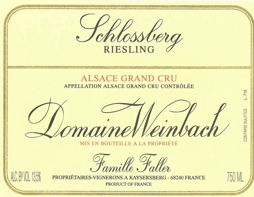Schlossberg Grand Cru Riesling Bottle