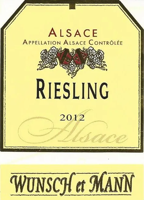 Alsace Riesling Bottle