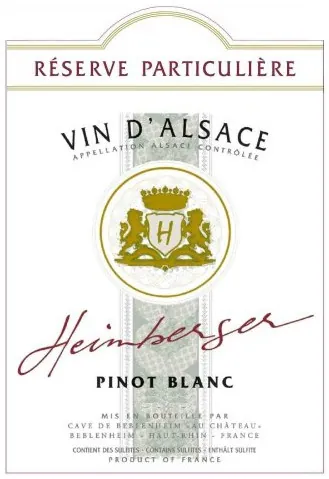 Reserve Particuliere Pinot Blanc Bottle
