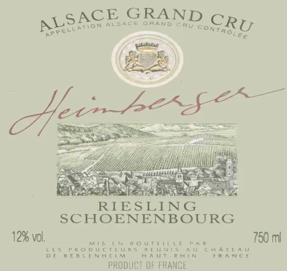 Schoenenbourg Grand Cru Riesling Bottle