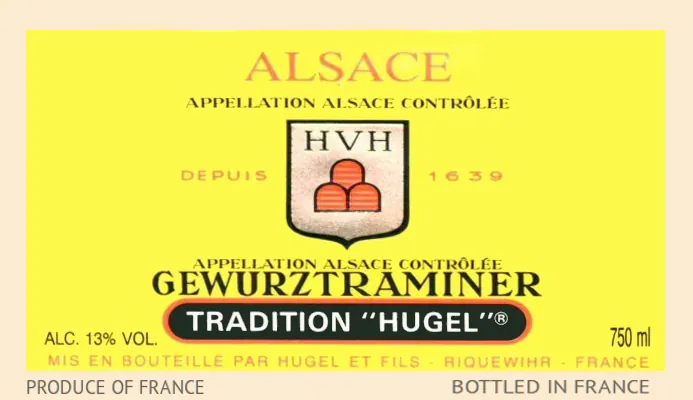 Alsace Tradition Gewurtztraminer Bottle