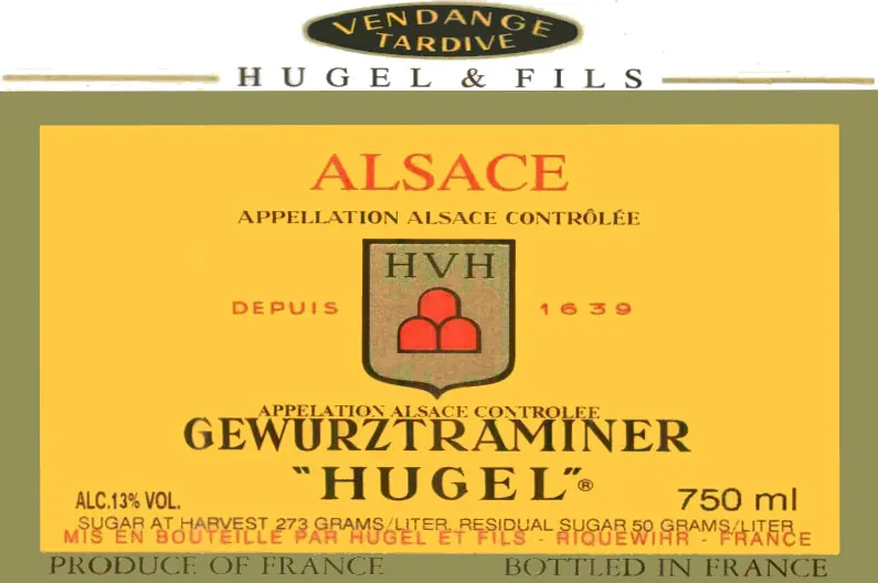 Vendange Tardive Gewurtztraminer Bottle