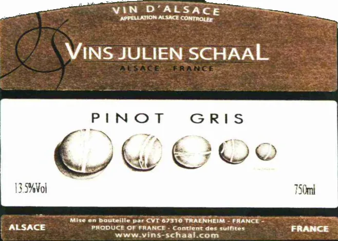 Alsace Pinot Gris Bottle