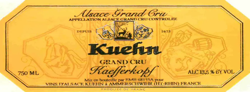 Alsace Grand Cru Kaefferkopf Riesling Bottle