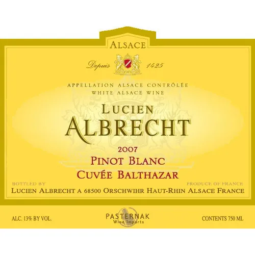 Reserve Pinot Blanc Balthazar Bottle
