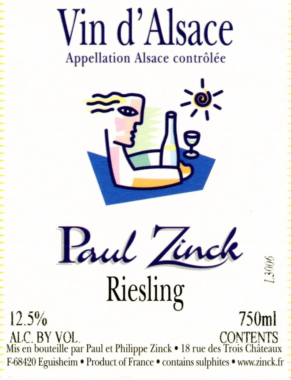 Alsace Riesling Bottle
