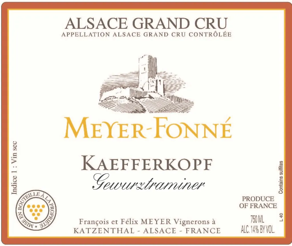 Kaefferkopf Gewurztraminer Grand Cru Bottle