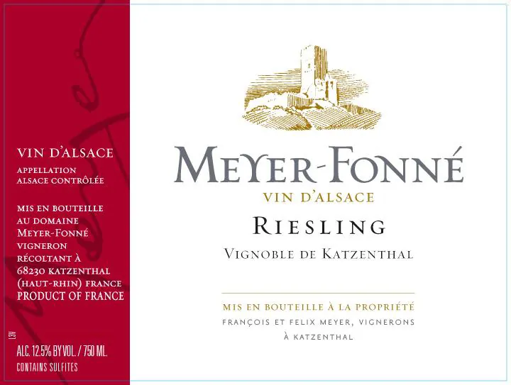 Vignoble de Katzenthal Riesling Bottle