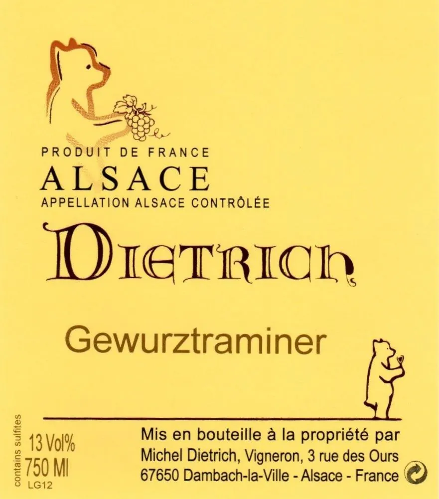 Gewurztraminer Bottle