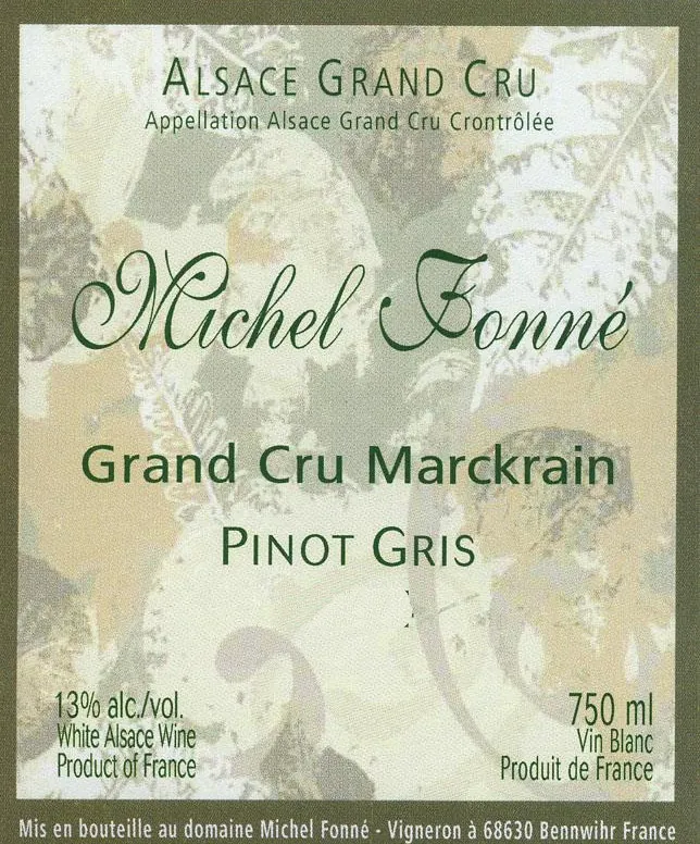 Marckrain Grand Cru Pinot Gris Bottle