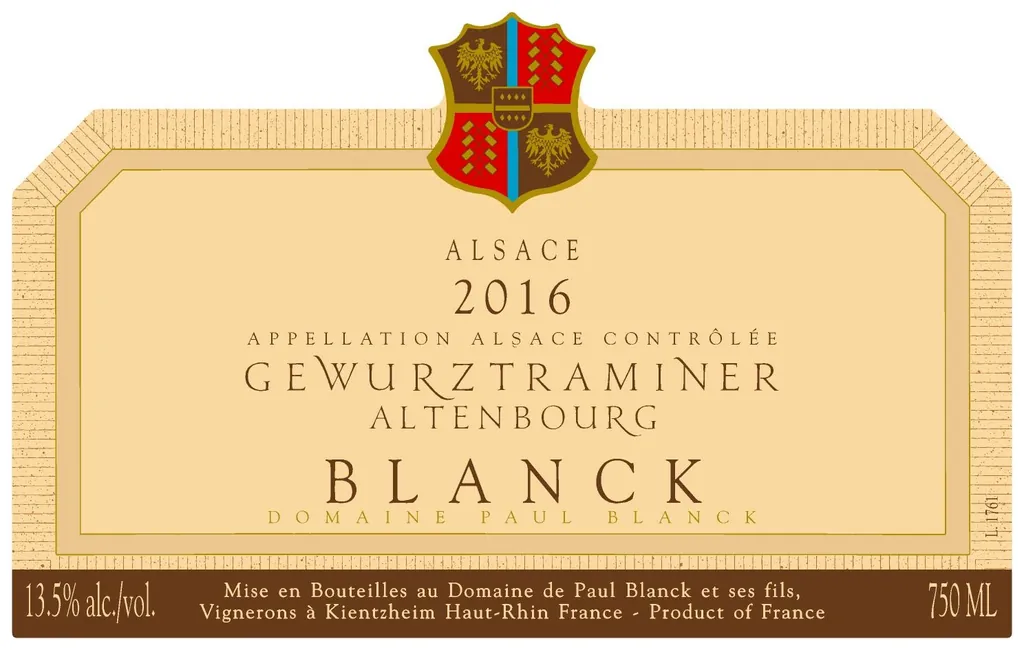 Gewurztraminer Altenbourg Bottle