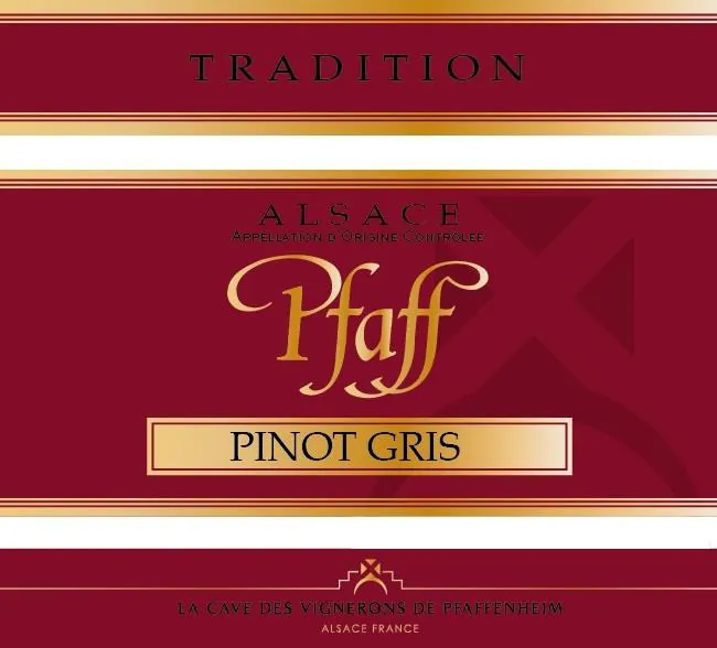 Pfaff Tradition Pinot Gris Bottle