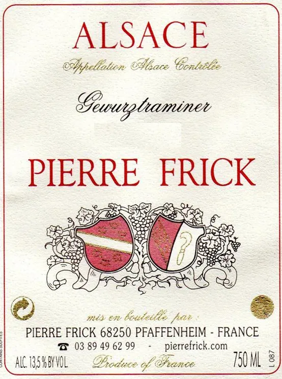 Gewurztraminer Bottle