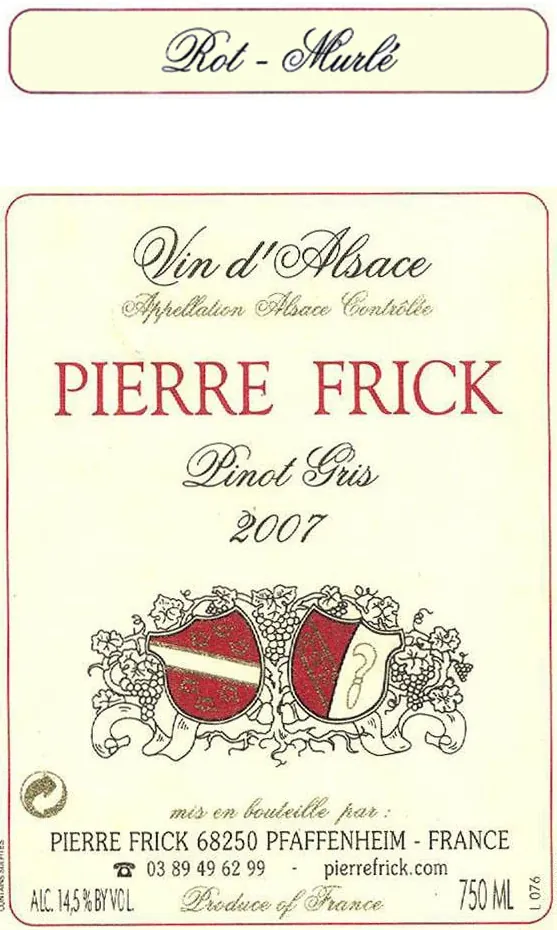 Rot Murle Pinot Gris Bottle