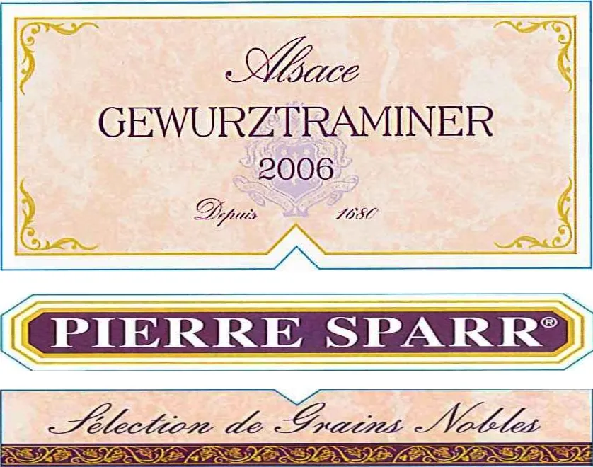 Alsace Selection de Grains Nobles Gewurztraminer Bottle