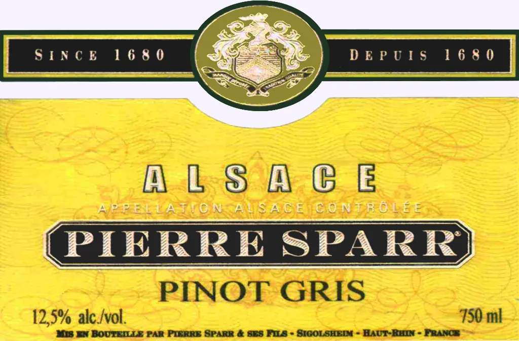 Alsace Selection Pinot Gris Bottle