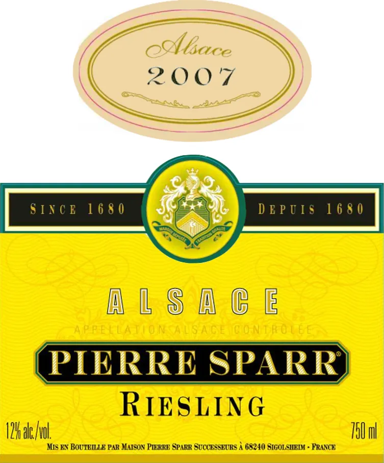 Alsace Selection Riesling Bottle