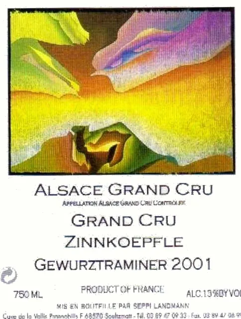 Zinnkoepfle Grand Cru Gewurztraminer Bottle