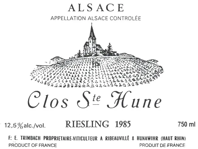 Clos Ste. Hune Riesling Bottle