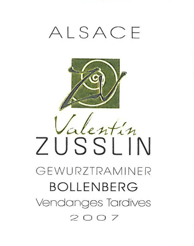 Bollenberg Vendanges Tardives Gewurztraminer Bottle