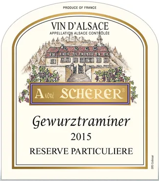 Alsace Particuliere Reserve Gewurztraminer Bottle