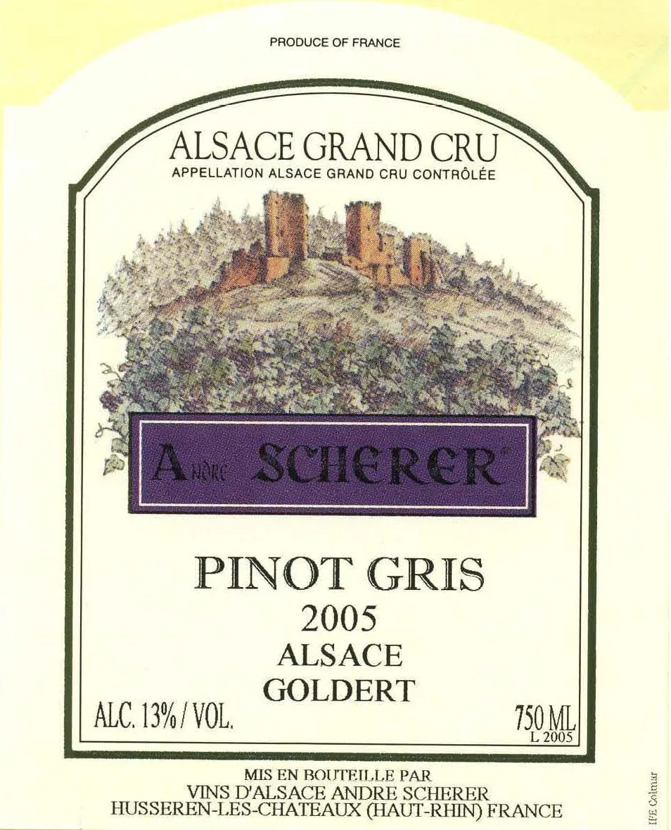 Goldert Pinot Gris Bottle