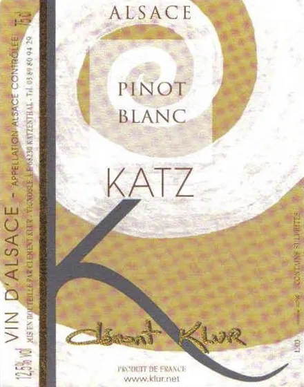 Katz Pinot Blanc Bottle