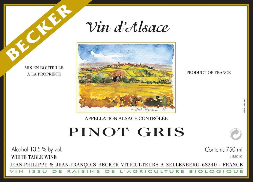 Alsace Pinot Gris Bottle