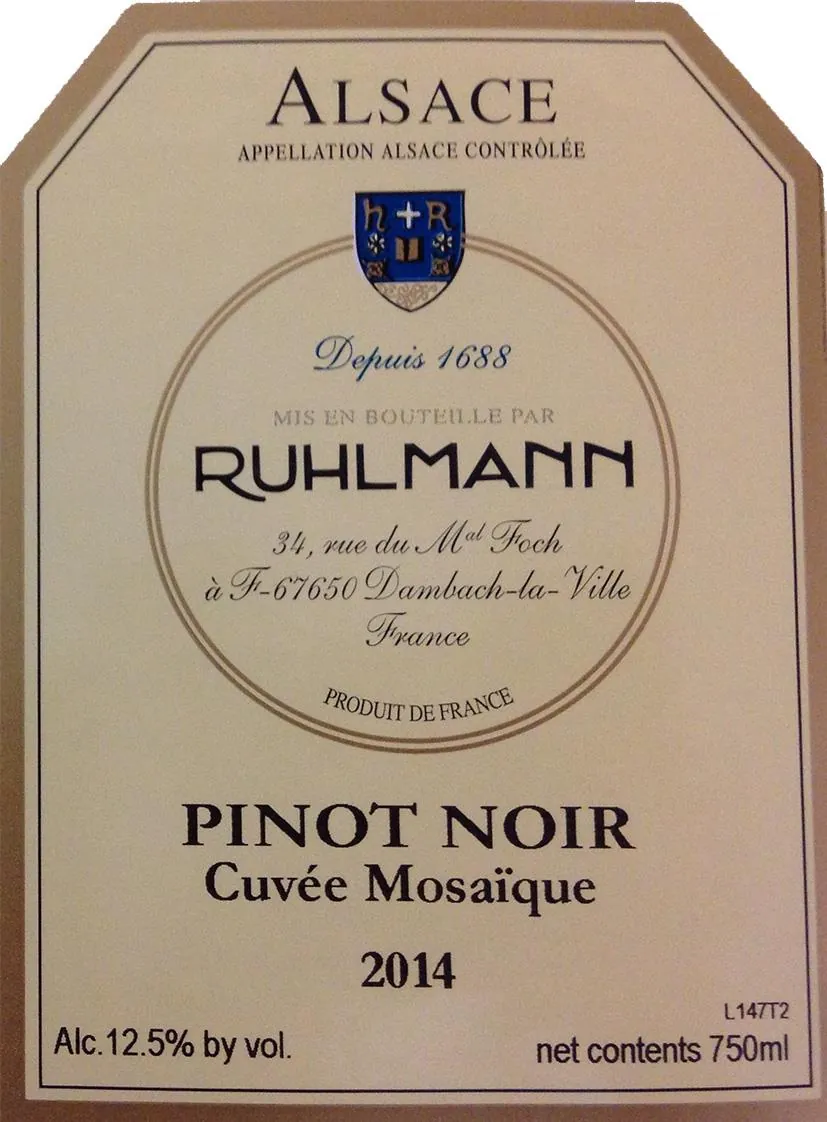 Cuvee Mosaique Pinot Noir Bottle