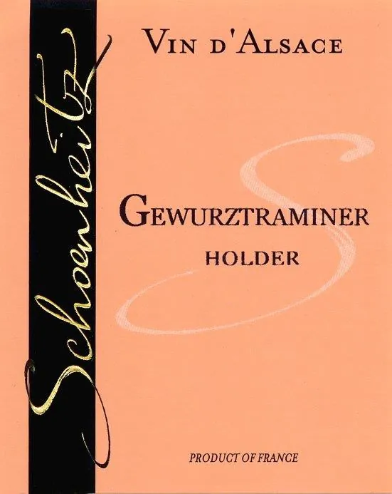 Holder Gewurztraminer Bottle