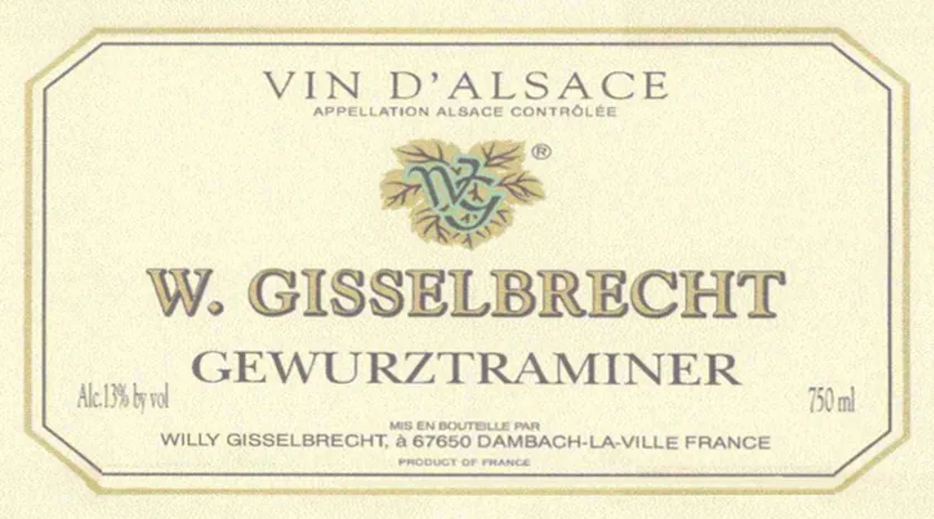 Alsace Gewurztraminer Bottle